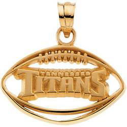 14K Yellow Gold Tennessee Titans Football Pendantyellow 