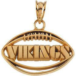 14K Yellow Gold Minnesota Vikings Football Pendantyellow 