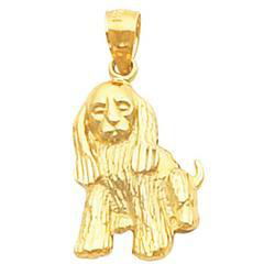14K Yellow Gold Dog Pendantyellow 