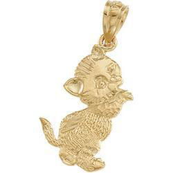 14K Yellow Gold Kitten Pendantyellow 