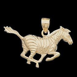 14K Yellow Gold Zebra Pendantyellow 