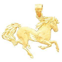 14K Yellow Gold Horse Pendantyellow 