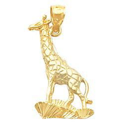 14K Yellow Gold Giraffe Pendantyellow 