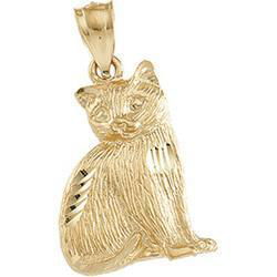 14K Yellow Gold Cat Pendantyellow 