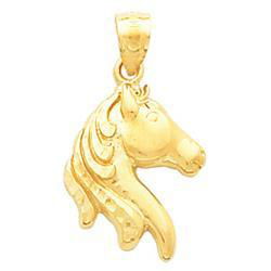 14K Yellow Gold Horse Head Pendantyellow 