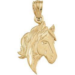 14K Yellow Gold Horse Head Pendantyellow 