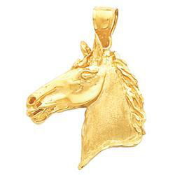 14K Yellow Gold Horse Head Pendantyellow 