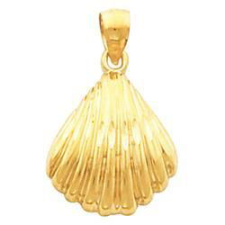 14K Yellow Gold Sea Shell Pendantyellow 