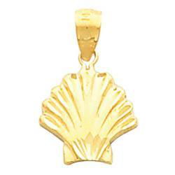 14K Yellow Gold Sea Shell Pendantyellow 