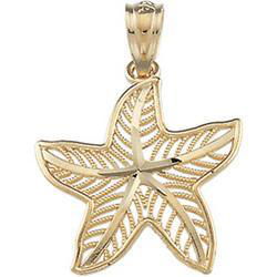 14K Yellow Gold Star Fish Pendantyellow 