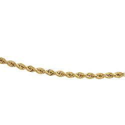 14K Yellow Gold Round Rope Chain - 16 inchesyellow 