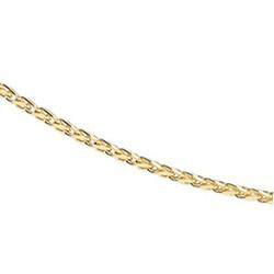 14K Yellow Gold Diamond Cut Wheat Chain - 24 inchesyellow 