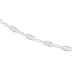 Sterling Silver Filigree Scroll Chain - 20 inchessterling 
