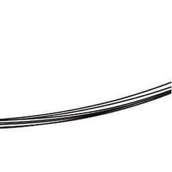 7 Row Black Coated Cable Chain With 14K Yellow Gold Clasp - 18 inchesrow 