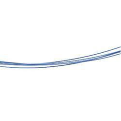 7 Row Medium Blue Cable Saxe Coated Chain With 14K Yellow Gold Clasp - 16.00 inchesrow 