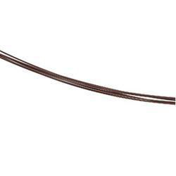 7 Row Brown Coated Cable Chain With 14K Yellow Gold Clasp - 16.00 inchesrow 