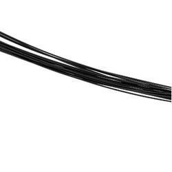 Black Coated Chain With 18K Yellow Gold Clasp - 16 inchesblack 