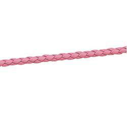 14K Yellow Gold Rose Braided Leather Cord Chain - 16 inchesyellow 