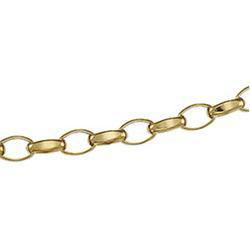 14K Yellow Gold Hollow Diamond Cut Rolo Chain - 18.00 inchesyellow 