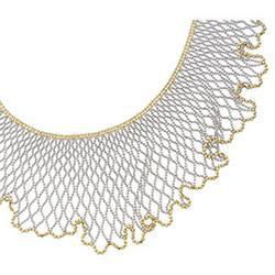 18K Two Tone Gold Fashion Collar Chain - 17.00 inchestwo 