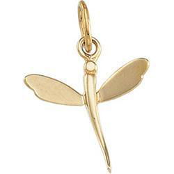 14K Yellow Gold Dragon Fly Pendantyellow 