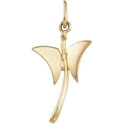 14K Yellow Gold Dragon Fly Pendantyellow 
