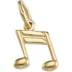 14K Yellow Gold Musical Note Charmyellow 
