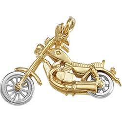 14K Yellow Gold Motorcycle Charm (14Ktt)yellow 