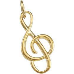 14K Yellow Gold Musical Note Charmyellow 