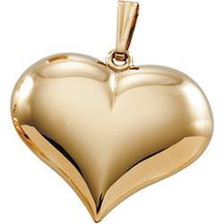 14K Yellow Gold Large Puffed Heart Pendantyellow 