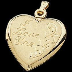 14K White Gold Heart Locketwhite 