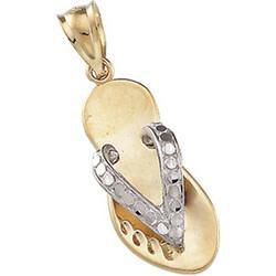 14K Two Tone Gold Shoe Pendanttwo 