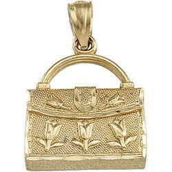 14K Yellow Gold Purse Pendantyellow 