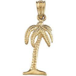 14K Yellow Gold Palm Tree Pendantyellow 
