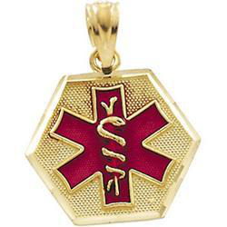 14K Yellow Gold Medical Id Pendantyellow 