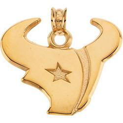 14K Yellow Gold Houston Texans Horn Logo Pendantyellow 
