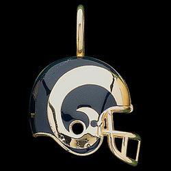 14K Yellow Gold St. Louis Rams Enamel Helment Pendantyellow 