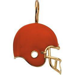 14K Yellow Gold Cleveland Browns Enamel Helment Pendantyellow 