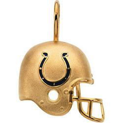 14K Yellow Gold Indiana Colts Enamel Helment Pendantyellow 
