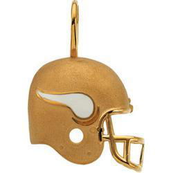 14K Yellow Gold Minnesota Vikings Enamel Helment Pendantyellow 