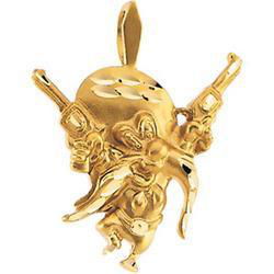 14K Yellow Gold Yosemite Sam & Enamel Pendantyellow 