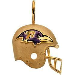 14K Yellow Gold Baltimore Ravens Enamel Helmet Pendantyellow 