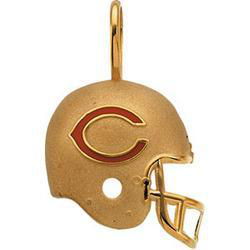 14K Yellow Gold Chicago Bears Enamel Helment Pendantyellow 