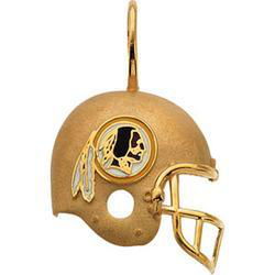14K Yellow Gold Washington Redskins Enamel Helment Pendantyellow 