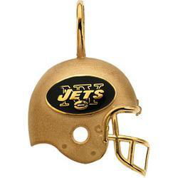 14K Yellow Gold New York Jets Enamel Helment Pendantyellow 