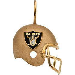 14K Yellow Gold Oakland Raiders Enamel Helment Pendantyellow 