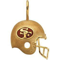 14K Yellow Gold San Francisco 49Ers Enamel Helment Pendantyellow 