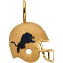 14K Yellow Gold Detroit Lions Enamel Helment Pendantyellow 