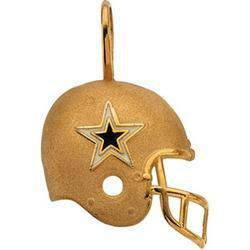 14K Yellow Gold Dallas Cowboys Enamel Helment Pendantyellow 