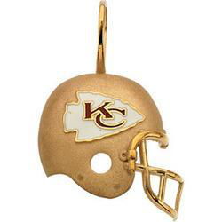 14K Yellow Gold Kansas City Chief's Enamel Helment Pendantyellow 